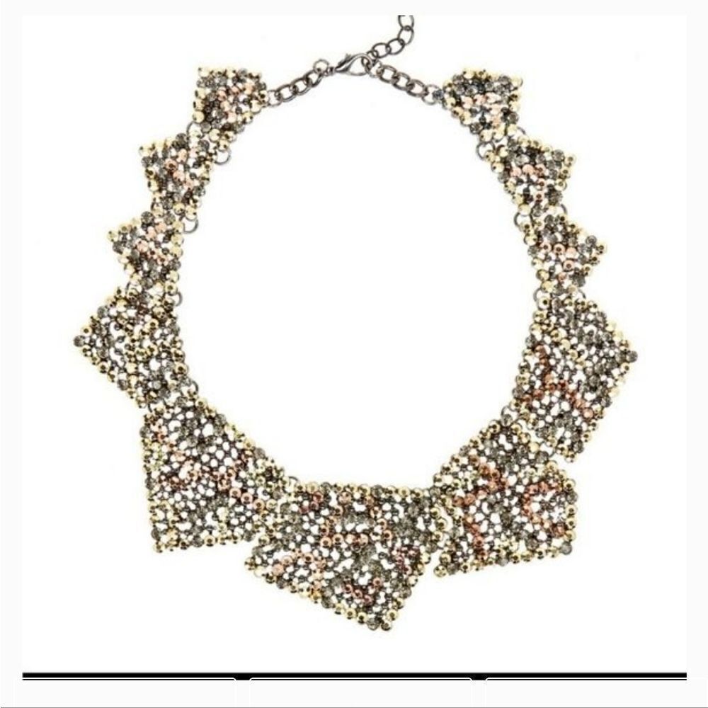 Statement Necklace, Only 3 left! Metallic golds, black and white